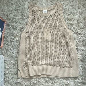 Beige Sweater Tank NWT